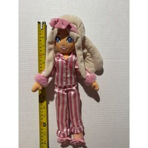 Plush Pajama Barbie Pink Stripe Sleepy Girl Stuffed Animal Toy